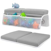 Conjunto de joelheiras e almofadas de cotovelo para banho para bebês Toodly Grey Conjunto de joelheiras e almofadas de cotovelo para banho para bebês Toodly Grey