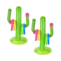 Conjunto De Jogo De Argolas Infláveis De Cacto Para Piscina, Praia, Festa Havaiana, Brinquedos Conjunto De Jogo De Argolas Infláveis De Cacto Para Piscina, Praia, Festa Havaiana, Brinquedos