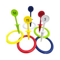 Conjunto De Jogo De Arremesso De Anéis De Plástico Para Crianças, Para Uso Externo Em Gramados E Conjunto De Jogo De Arremesso De Anéis De Plástico Para Crianças, Para Uso Externo Em Gramados E