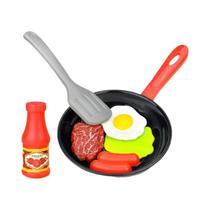 Conjunto De Jogo De Cozinha Infantil 8 Peças, Simulação De Brinquedos De Comida, Pote, Bife, Pão