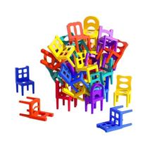 Conjunto De Jogo De Equilíbrio Com Cadeiras Empilháveis De Plástico, Jogo Criativo De Construção