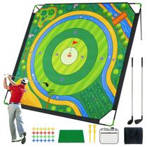 Conjunto de Jogo de Golf Chipping COKEJA Tapete 183x183cm 2 Tacadas Conjunto de Jogo de Golf Chipping COKEJA Tapete 183x183cm 2 Tacadas