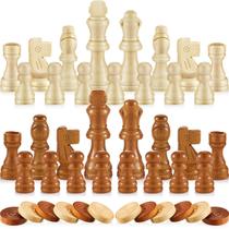 Conjunto de jogo de xadrez de peças de madeira com bolsa de armazenamento 80 unidades Conjunto de jogo de xadrez de peças de madeira com bolsa de armazenamento 80 unidades