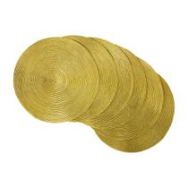 Conjunto de jogos americanos DII Woven Placemats Collection Metallic Round 15cm Conjunto de jogos americanos DII Woven Placemats Collection Metallic Round 15cm