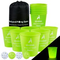 Conjunto de jogos ao ar livre Aivalas Yard Pong com baldes e bolas verdes