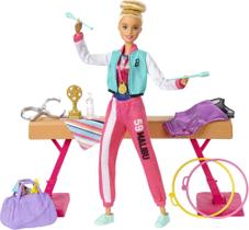 Conjunto de jogos Barbie Careers Gymnast com Balance Beam e 15+ Acc