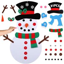 Conjunto de jogos Christmas Snowman OurWarm DIY Felt com 31 enfeites Conjunto de jogos Christmas Snowman OurWarm DIY Felt com 31 enfeites