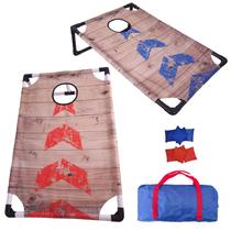 Conjunto de jogos Cornhole BASYNOL portátil dobrável 91x61 cm Conjunto de jogos Cornhole BASYNOL portátil dobrável 91x61 cm