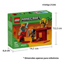 Conjunto De Jogos De Batalha De Lava Do Minecraft Nether Com Figuras De Alex Wither Skeleton Blaze E