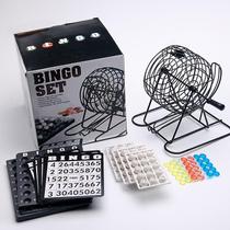 Conjunto de jogos de bingo Deluxe Party com 18 cartas mais 75 bolas e gaiola Conjunto de jogos de bingo Deluxe Party com 18 cartas mais 75 bolas e gaiola
