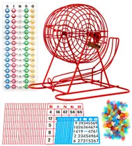 Conjunto de jogos de bingo Regal Bingo Professional com gaiola de 11 rodas