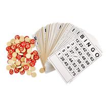 Conjunto de jogos de bingo SEETOOOGAMES Vintage Wooden com 120 cartões
