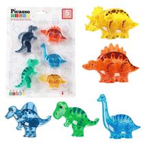 Conjunto de jogos de bonecos de ação PicassoTiles Dinosaur com ladrilhos magnéticos