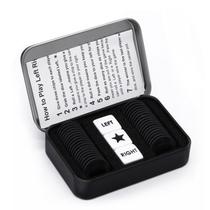 Conjunto de jogos de dados Bilywey Left Right Center com 3 dados e 36 fichas