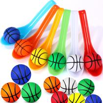 Conjunto de jogos de festa PullCrease, pacote com 12 minibasquete e colher