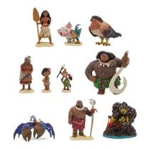 Conjunto de jogos de figuras Disney Moana Deluxe de 10 peças com 4 cm de altura