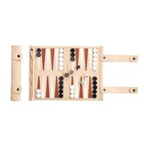 Conjunto de jogos de gamão McGregri Rolled Up Leather Travel Conjunto de jogos de gamão McGregri Rolled Up Leather Travel