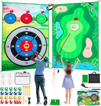 Conjunto de jogos de golfe YLPARTCHER 6 x 4 pés com tapete adesivo e bolas