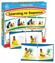 Conjunto de jogos de quebra-cabeça Carson Dellosa Learning to Sequenciar Kids