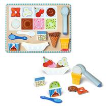 Conjunto de jogos de quebra-cabeça Melissa & Doug Ice Cream com 16 ímãs 2+ Conjunto de jogos de quebra-cabeça Melissa & Doug Ice Cream com 16 ímãs 2+