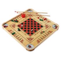 Conjunto de jogos de tabuleiro Carrom Large para adultos e crianças com mais de 100 jogos Conjunto de jogos de tabuleiro Carrom Large para adultos e crianças com mais de 100 jogos