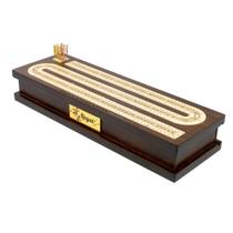 Conjunto de jogos de tabuleiro Cribbage Regal Games Wooden com armazenamento de cartas Conjunto de jogos de tabuleiro Cribbage Regal Games Wooden com armazenamento de cartas