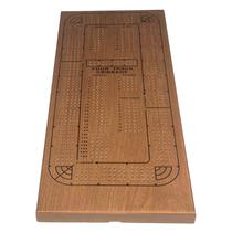 Conjunto de jogos de tabuleiro Cribbage WE Games Large Wooden 42 cm Walnut