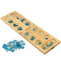 Conjunto de jogos de tabuleiro Mancala de madeira portátil educacional MNYUN