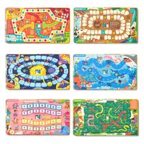 Conjunto de jogos de tabuleiro Mideer 6 em 1 magnético com xadrez para crianças a partir de 3 anos