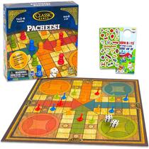 Conjunto de jogos de tabuleiro Parcheesi Family Game Night com adesivos Conjunto de jogos de tabuleiro Parcheesi Family Game Night com adesivos