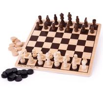 Conjunto de jogos de tabuleiro Wokex Draughts and Chess Age 3+ Years