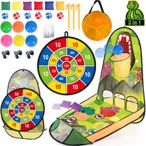 Conjunto de jogos Dinosaur Bean Bag Toss 3 em 1 da Unanscre para crianças Conjunto de jogos Dinosaur Bean Bag Toss 3 em 1 da Unanscre para crianças
