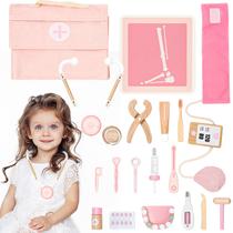 Conjunto de jogos Doctor's Kit UMU Wooden 18 peças para crianças de 3 anos ou mais