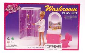 Conjunto de jogos Doll's Furniture TOPWRAPS My Fancy Life Washroom