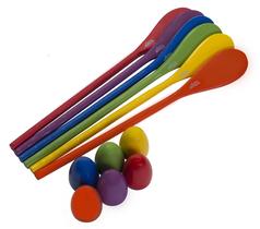 Conjunto de jogos Egg Spoon Race Ader Products Wooden 12 unidades para crianças