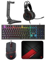 Conjunto de jogos FANTECH P51S Teclado Mouse Fone de ouvido Stand Pad RGB