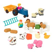 Conjunto de jogos Farm Animal Battat com 25 animais, trator e muito mais Conjunto de jogos Farm Animal Battat com 25 animais, trator e muito mais