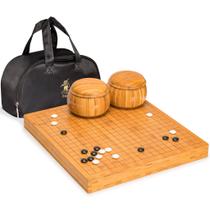 Conjunto de jogos Go Yellow Mountain Imports Bamboo 19x19/13x13 Conjunto de jogos Go Yellow Mountain Imports Bamboo 19x19/13x13