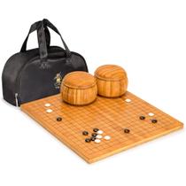 Conjunto de jogos Go Yellow Mountain Imports Bamboo Board de 2 cm