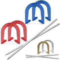 Conjunto de jogos Horseshoes GoSports Steel com 4 ferraduras e estojo