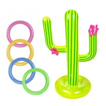 Conjunto de jogos inflável Cactus Ring Toss para piscina ao ar livre - Wokex