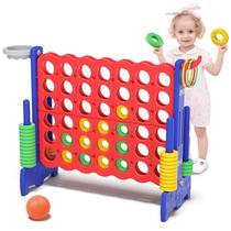 Conjunto de jogos Jumbo Connect 4 KORIMEFA 2,7 pés de altura para ambientes internos/externos Conjunto de jogos Jumbo Connect 4 KORIMEFA 2,7 pés de altura para ambientes internos/externos