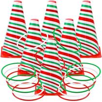 Conjunto de jogos Leitee Ring Toss, cones de plástico, 23 cm, 12 anéis Conjunto de jogos Leitee Ring Toss, cones de plástico, 23 cm, 12 anéis
