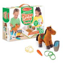 Conjunto de jogos Melissa & Doug Feed & Groom Horse com brinquedo de pelúcia, 23 unidades Conjunto de jogos Melissa & Doug Feed & Groom Horse com brinquedo de pelúcia, 23 unidades