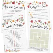 Conjunto de Jogos para Chá de Panela Printed Party com 4 Atividades Divertidas