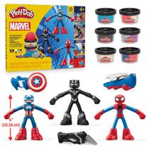 Conjunto de jogos Play-Doh Marvel Hero Adventure com 3 bonecos de ação