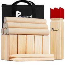 Conjunto de jogos Pointyard Kubb Outdoor Tossing com bolsa de transporte