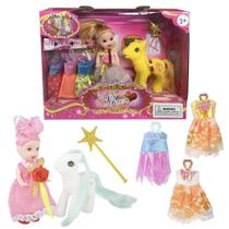 Conjunto de jogos Princess Pony Doll ArtCreativity com boneca, cavalo e acessórios