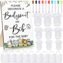Conjunto de jogos Roowest Baby Shower com 15 babadores e 9 macacões