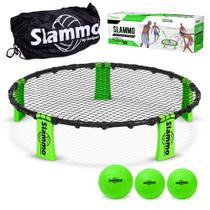 Conjunto de jogos Roundnet GoSports Slammo com 3 bolas e estojo de transporte Conjunto de jogos Roundnet GoSports Slammo com 3 bolas e estojo de transporte